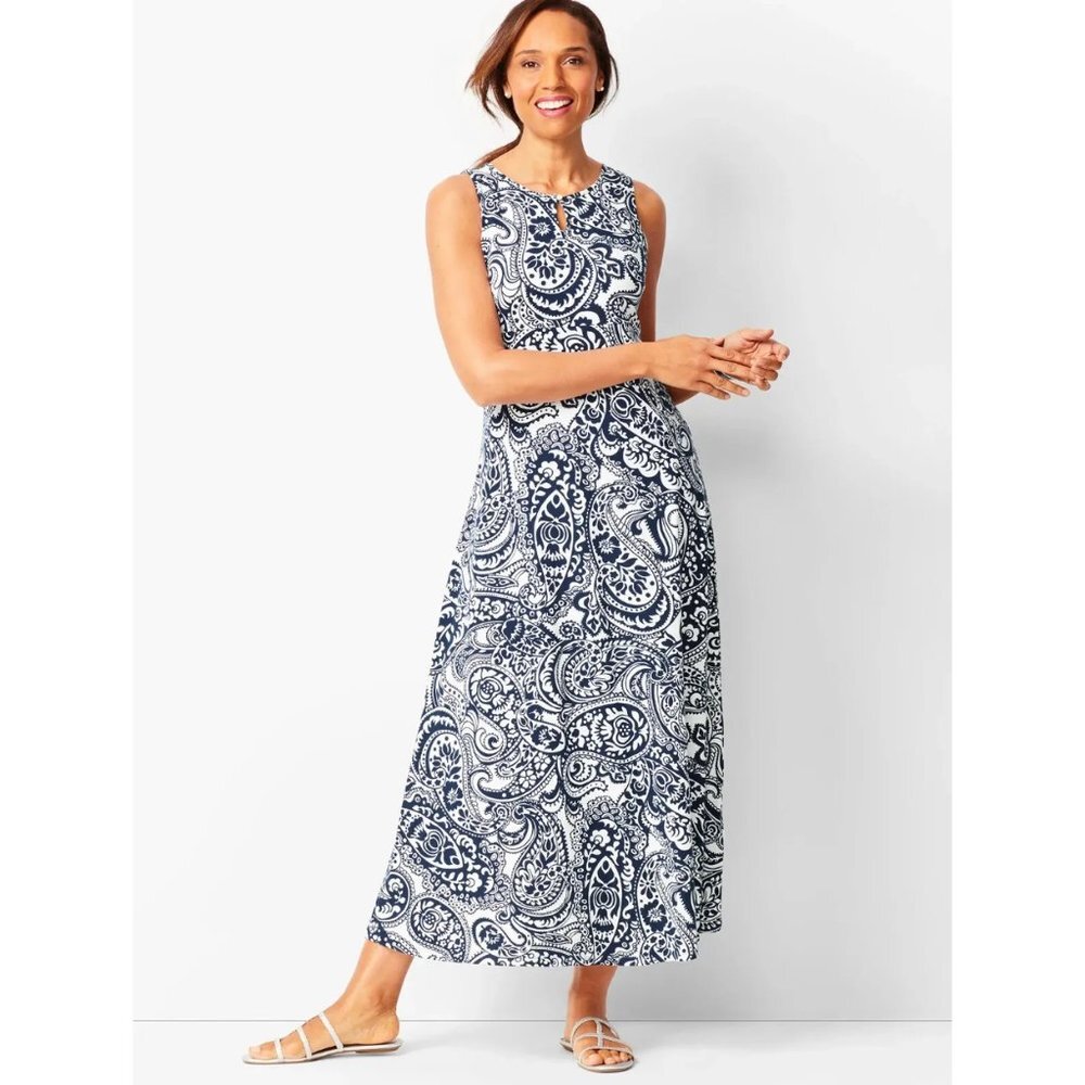 Talbots Blue and White Midi Dress New Without Tags​